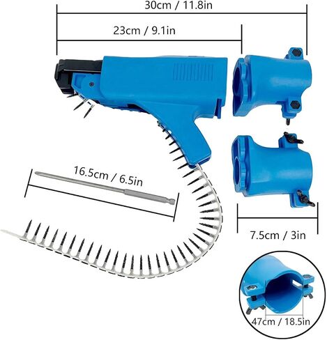 Screw Drill Chain Adapter for Power Drill Gun, Chain Nail Guns Adapter Efficient Labor Saving Screw Spike Chain Nail Gun Adapter for 47‑50mm Electric Drill in Kuwait