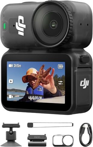 DJI Osmo Nano Standard Combo (128GB), 4K Wearable Camera, 1/1.3″ Sensor | 1/1.3″ Sensor | 4K/60fps & 143° Wide FOV | 200-Min Battery | Swift Content Transfer | Magnetic Wearable Design in Kuwait