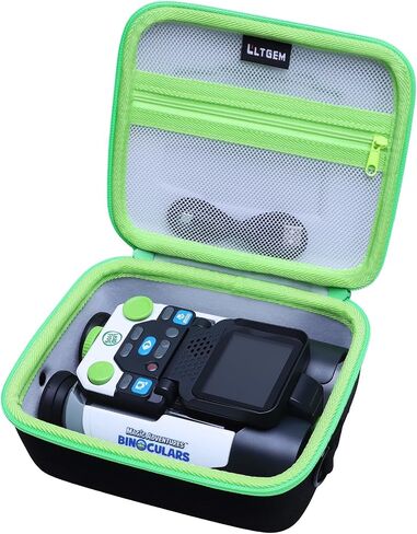 L LTGEM Case Compatible with Leapfrog Magic Adventures Binoculars Night Vision Binocular Telescope, Hard Shell Travel Carrying Storage Bag - Black+Green(Case Only) in Kuwait