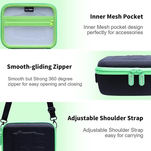 L LTGEM Case Compatible with Leapfrog Magic Adventures Binoculars Night Vision Binocular Telescope, Hard Shell Travel Carrying Storage Bag - Black+Green(Case Only) in Kuwait