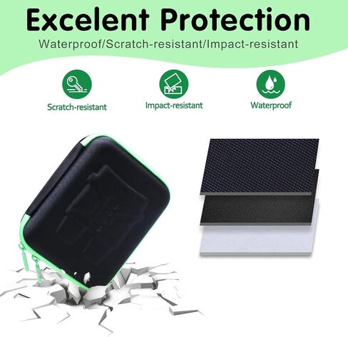 L LTGEM Case Compatible with Leapfrog Magic Adventures Binoculars Night Vision Binocular Telescope, Hard Shell Travel Carrying Storage Bag - Black+Green(Case Only) in Kuwait