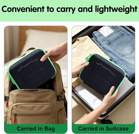 L LTGEM Case Compatible with Leapfrog Magic Adventures Binoculars Night Vision Binocular Telescope, Hard Shell Travel Carrying Storage Bag - Black+Green(Case Only) in Kuwait
