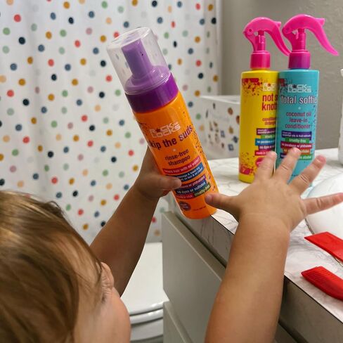 Piggy Paint Rock the Locks Foaming Rinse-free Shampoo for Kids - 7 fl. oz, Cleans Hair with No Water or Rinsing, No Parabens or Phthalates or Sulfates, Cruelty-free | Cleans Hair With No Water, Leaves Hair Soft & Fresh, Cruelty‑Free, No Parabens, Phthalat in Kuwait