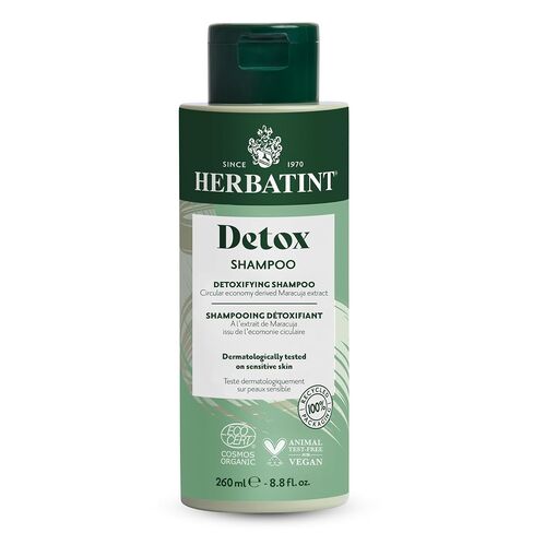 Herbatint Detox Shampoo - Revives & Purifies Scalp & Hair - Removes Buildup, Oils & Hard Water Residue - Free of Silicones, Parabens, SLS & SLES - Infused with Zeolite - 8.8 fl oz in Kuwait