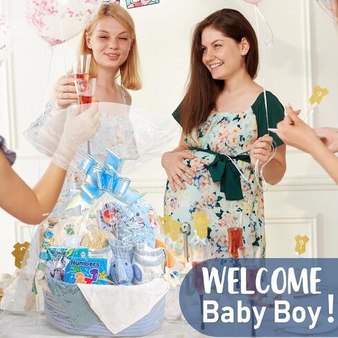 Baby Boy Gifts Basket,Newborn Baby Gifts for Boys,Baby Shower Gift for Baby Boy with Blanket Onesies Toys,Gender Reveal Gift | Breathable Cotton,All In One Gift Basket,Gift Bag in Kuwait