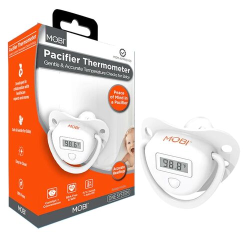 MOBI Pacifier Thermometer for Babies - Digital Baby Thermometer with LCD Display, Soft Tip, Temperature Indicator, Easy Clean, Infant Temperature Monitor in Kuwait