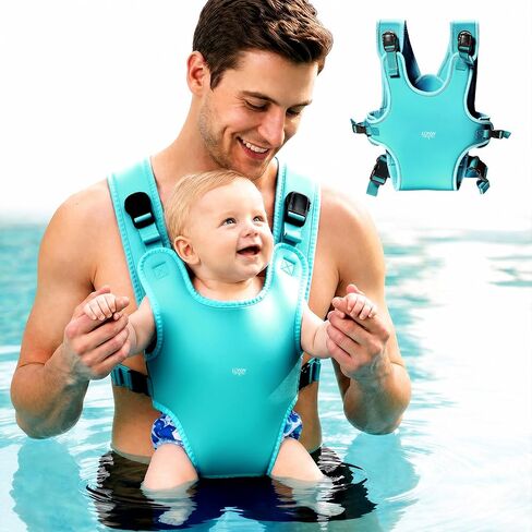 Water Baby Carrier for Newborn to Toddler 13-33 lbs 0-36 Months, Adjustable Neoprene Infant Carrier Wearing Gear for Beach Land Swimming Pool, Black in Kuwait