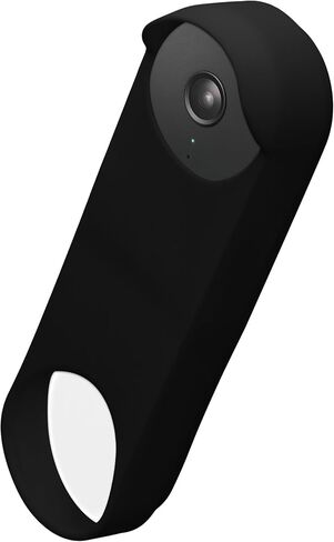 kwmobile Case Compatible with Google Nest Doorbell - Protective Silicone Cover Black in Kuwait