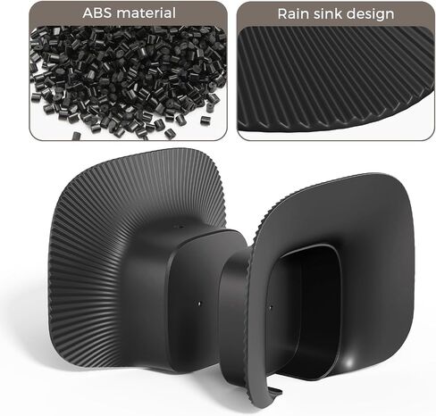Eufy Rain Cover Sun & Rain Shield Cover Compatible with Eufy SoloCam S340, Anti-UV Heavy Duty ABS Weatherproof Protector Case for Solar Wireless Security Camera (Cover Only, No Camera) (Black) in Kuwait