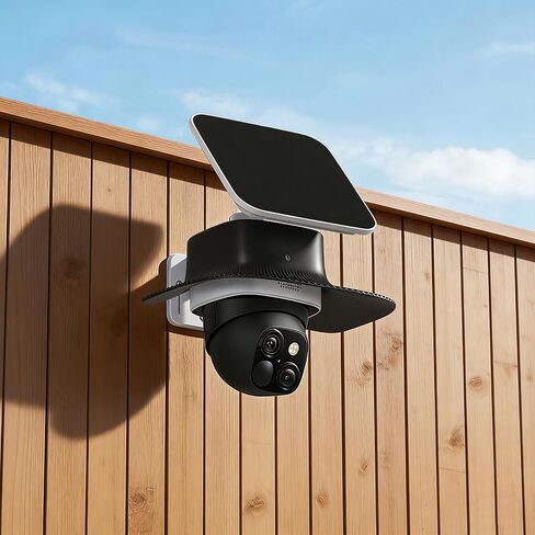 Eufy Rain Cover Sun & Rain Shield Cover Compatible with Eufy SoloCam S340, Anti-UV Heavy Duty ABS Weatherproof Protector Case for Solar Wireless Security Camera (Cover Only, No Camera) (Black) in Kuwait