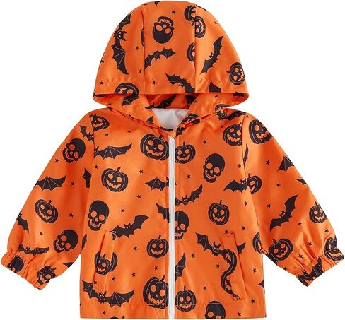 Toddler Baby Boy Hooded Windproof Jacket Football Outfit Fall Coat | Fashion Rugby Printed Long Sleeve Lightweight Zip-up Hoodies Windbreaker Casual Outerwear Winter Clothes in Kuwait