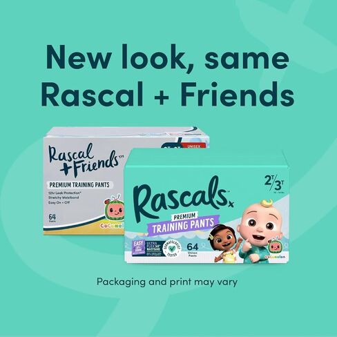 Rascal + Friends Cocomeloon Training Pants, Size 5T~6T ~ (40 Count) ~ (White) 38+lbs in Kuwait