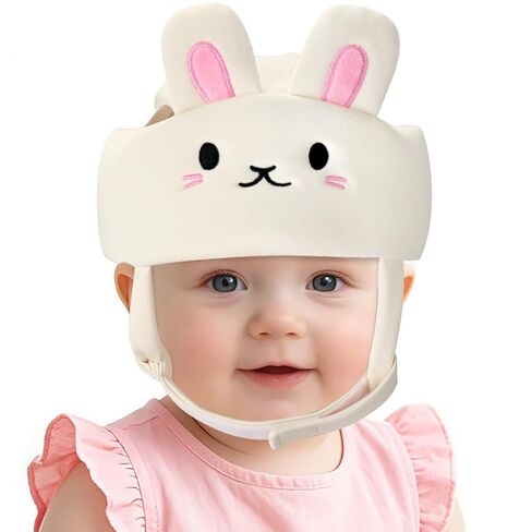Accmor Baby Head Protector with Adjustable Straps, Baby Helmet for Crawling Walking, Cute Bunny Protective Cap Soft Cushion, Anti-Collision Toddler Helmets, Breathable Infant Safety Headguard in Kuwait