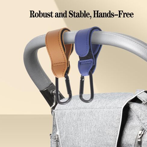 Stroller Hooks, 6 Pack, Adjustable Carabiner Clips, Multi-Functional, for Diaper Bag and Wallet, Universal for Pram, Bicycle, Wheelchair and Walker in Kuwait
