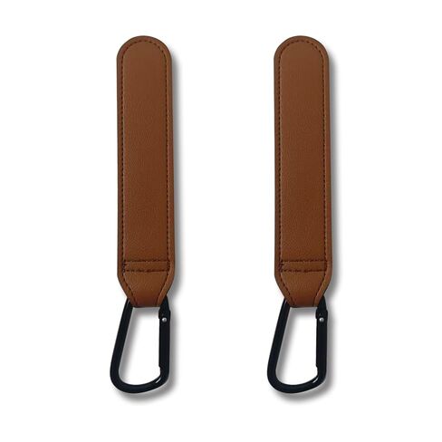 Stroller Hooks, 2 Pack Stroller Clips with Self-Locking Buckle, Hook and Loop Strap for Baby Stroller, Shopping Cart (Light Blue) in Kuwait