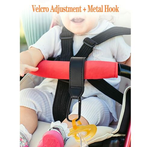 Stroller Hooks, 6 Pack, Adjustable Carabiner Clips, Multi-Functional, for Diaper Bag and Wallet, Universal for Pram, Bicycle, Wheelchair and Walker in Kuwait