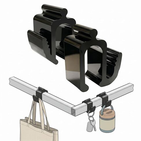 2 Pack Wagon Accessories, Upgraded Wagon Side Hooks Stroller Hooks with 30kg Load Capacity Travel Organizer for All Wagon Stroller in Kuwait