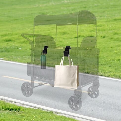 4pcs Multifunctional Side Hooks Compatible with Wonderfold Wagon W4, Black Side Hooks Space-Saving Travel Organizer Accessories for Groceries Diaper Bags in Kuwait