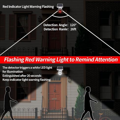 OOSSXX Solar Powered Wireless Simulated Cameras Fake Camera Wire Free Solar Motion Light Motion Sensor Floodlights Spotlight with Adjustable Pole Bracket Flexible Twist Mount for Outdoor Security in Kuwait