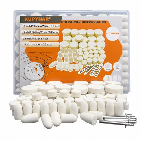 110PCS Polishing Kit for Dremel Rotary Tools – Felt Polishing Buffing Wheels & Polishing Bits for Watch, Metal Tight Area Detail Finishing in Kuwait