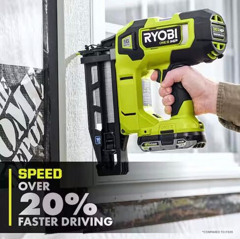 RYOBI ONE+ HP 18V Brushless Cordless 16-Gauge Straight Finish Nailer (Tool Only) in Kuwait