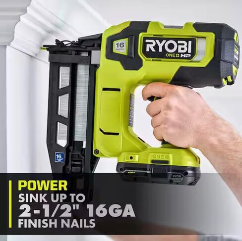 RYOBI ONE+ HP 18V Brushless Cordless 16-Gauge Straight Finish Nailer (Tool Only) in Kuwait