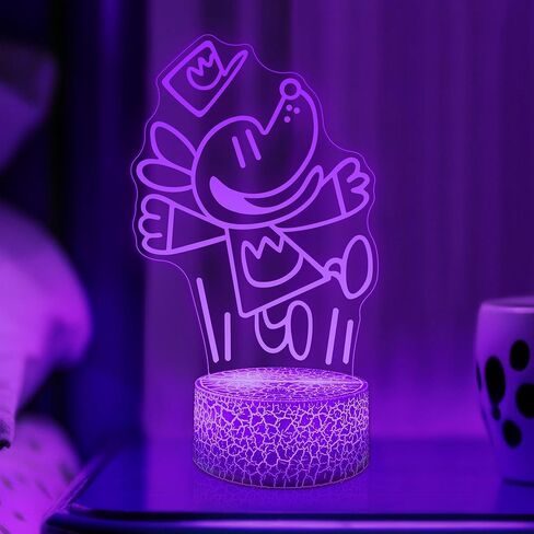 Officially Licensed Dog Man Night Light - 7 Color LED 3D Illusion Lamp with Removable Base & USB/Battery Power, Kids Bedroom Decor, Book & Movie Fan Birthday Christmas Gift for Boys & Girls in Kuwait