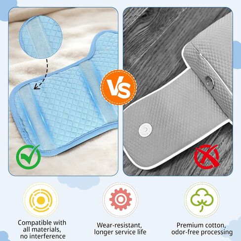 Portable Vibrating Sleep Soother, 3 Adjustable Vibration Modes, 90 Min Timer, Sleep Soother Pad with Cute Bear Pattern for Crib, Bassinet & Stroller Travel Use, Perfect Gift for New Mom in Kuwait