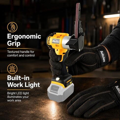 Cordless Belt Sander with 360° Rotatable Head, 20 Sanding Belts Brushless Belt Sander Compatible with Dewalt 20V Battery(No Battery) for metal and wood in Kuwait