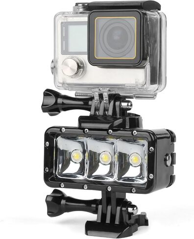 Diving Underwater Light for Go pro Hero 13/12/11/10/9/8/7/6/5/4/3, Waterproof up to 30M(98.4 ft),Camera Video Light for Insta360 Ace Pro 2/1, for DJI Osmo Action Camera in Kuwait