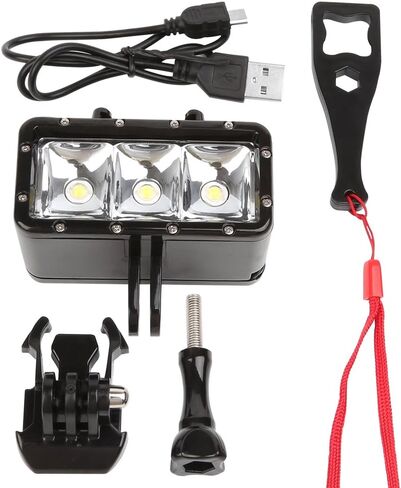 Diving Underwater Light for Go pro Hero 13/12/11/10/9/8/7/6/5/4/3, Waterproof up to 30M(98.4 ft),Camera Video Light for Insta360 Ace Pro 2/1, for DJI Osmo Action Camera in Kuwait