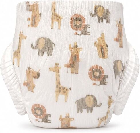 Little Me Baby Diapers | Vintage Rose, Puppy & Safari Prints | Sizes 1–4 | Soft, Absorbent & Gentle on Skin | 20–25 Count (Puppy, Size 3, 22, Count) in Kuwait