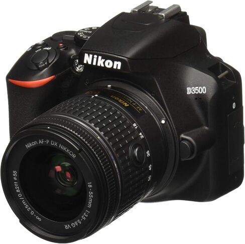Nikon D3500 W/AF-P DX NIKKOR 18-55mm f/3.5-5.6G VR Black (Renewed) in Kuwait