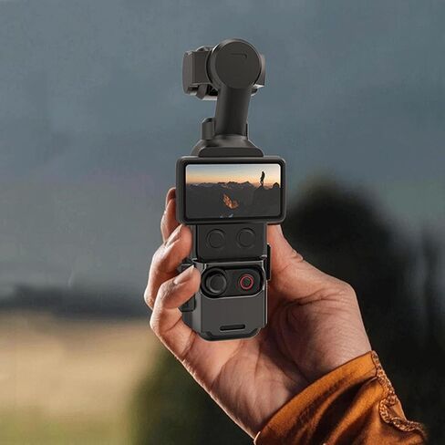 Anti-Drop Expansion Grip Kit for DJI Osmo Pocket 4/3 Expansion Strap Mount with Cold Shoe Port Anti Slip Wrist Strap Snap On Lock ABS PC for Pocket 4 Gimbal Camera in Kuwait