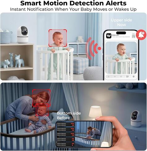 GBIUT Indoor Camera 5G&2.4G WiFi Cameras for Home Security Instant 911 Alert, 360° Pan/Tilt Baby Monitor/Dog/Pet Camera AI Motion Detection Night Vision, Speaker, US Cloud Storage (1-Pack) in Kuwait