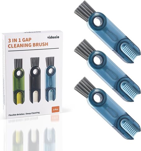2Pcs 4 in 1 Cup Lid Gap Cleaning Brush Set,Multifunctional Crevice Cleaning Brush for Bottle,Multipurpose Bottle Cleaner with Compact Design Tiny Silicone Cup Holder Cleaner Tool,Kitchen Gadgets in Kuwait