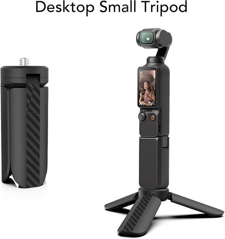 Generic Small Camera Tripod, Comfortable Grip Lightweight Compact Portable Table Tripod with 1/4 Inch Screw, Fit for Osmo 3 2 in Kuwait