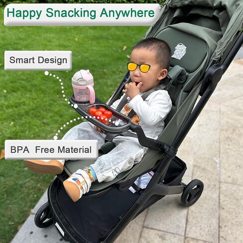 Stroller Snack Tray ONLY Compatible with Bugaboo Butterfly 2 Stroller - BPA-Free Tray - Folding with Stroller - Easy Access- Easy Clean (Not for Butterfly 1) in Kuwait