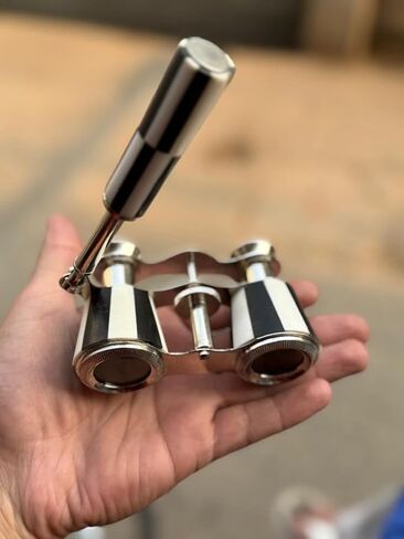 Vintage Style Opera Glasses with Handle – Compact Folding Theater Binoculars – Metal Body – Classic Handheld Viewing Glasses – Decorative Collectible Gift in Kuwait