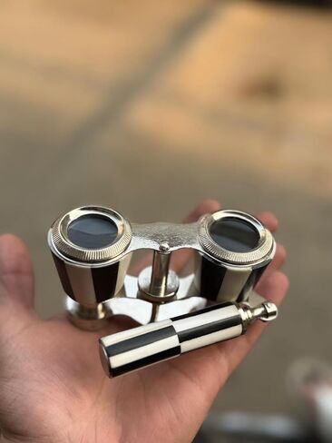 Vintage Style Opera Glasses with Handle – Compact Folding Theater Binoculars – Metal Body – Classic Handheld Viewing Glasses – Decorative Collectible Gift in Kuwait