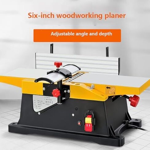 Electric Woodworking Planer, 1800W Power, 12000 RPM Speed, Adjustable Depth for Smooth Wood Cutting and Finishing in Kuwait