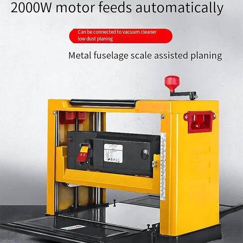 2000W Desktop Electric Jointers Plane,8000R/min,Single Planer Height 6-160mm, Depth 1-3mm, Workbench 530 * 700mm, for Wood in Kuwait
