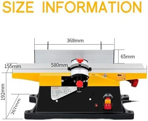 Benchtop Planer Thicknesser, Electric Wood Planer for Efficient Wood Cutting and Thickness Adjustment in Kuwait