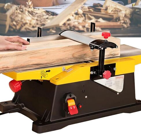 1800W Benchtop Planer, Multifunctional Desktop Woodworking Planer, Speed: 12000r/min,Workbench 580x155 Mm, for Wood in Kuwait