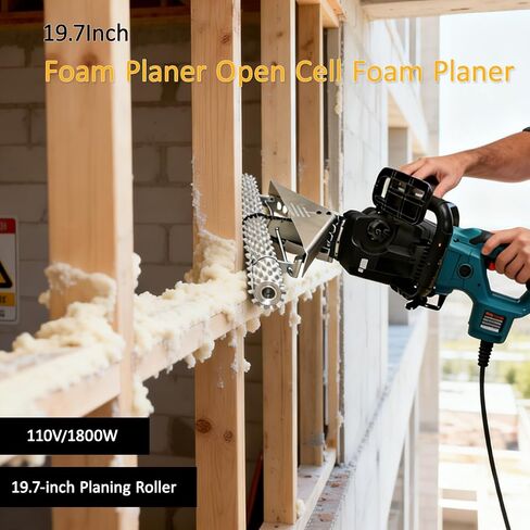 19.7Inch Foam Planer Open Cell Foam Planer Spray Foam Insulation Cutting Removal Tool for Polyurethane Sprayer Machine 110V 1800W in Kuwait