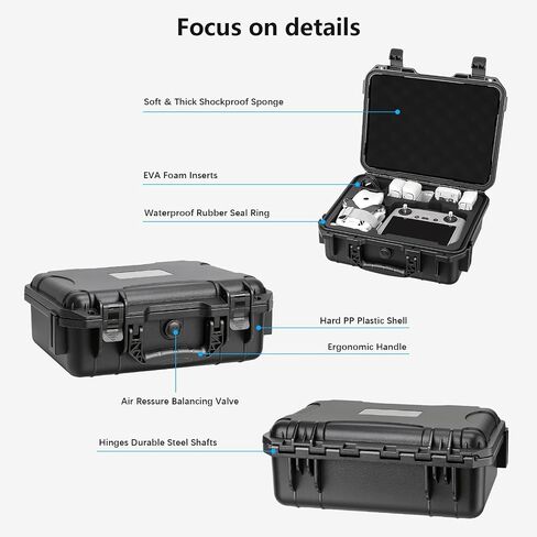 FPVtosky Waterproof Hard Case for Lito X1, Fly More Combo, Compatible with RC 2 Controller, Battery, Charger Hub and Other Accessories[CASE ONLY] in Kuwait