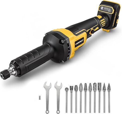 Cordless Die Grinder Compatible with Dewalt 20V Battery(Battery Not Included), Max 25000RPM, 1/4" Collet Variable Speed Battery Powered Rotary Grinder, Portable Rotary Tool for Metal Wood Grind Sand in Kuwait