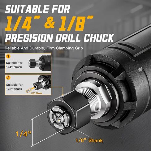 Cordless Die Grinder Compatible with Dewalt 20V Battery(Battery Not Included), Max 25000RPM, 1/4" Collet Variable Speed Battery Powered Rotary Grinder, Portable Rotary Tool for Metal Wood Grind Sand in Kuwait