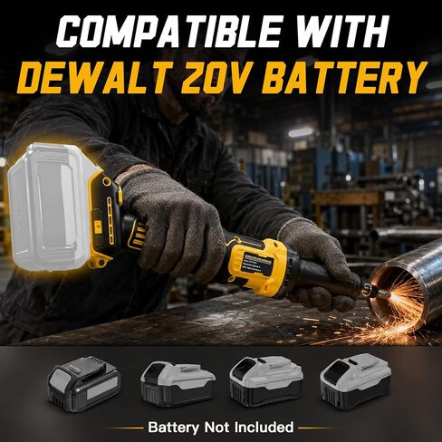 Cordless Die Grinder Compatible with Dewalt 20V Battery(Battery Not Included), Max 25000RPM, 1/4" Collet Variable Speed Battery Powered Rotary Grinder, Portable Rotary Tool for Metal Wood Grind Sand in Kuwait