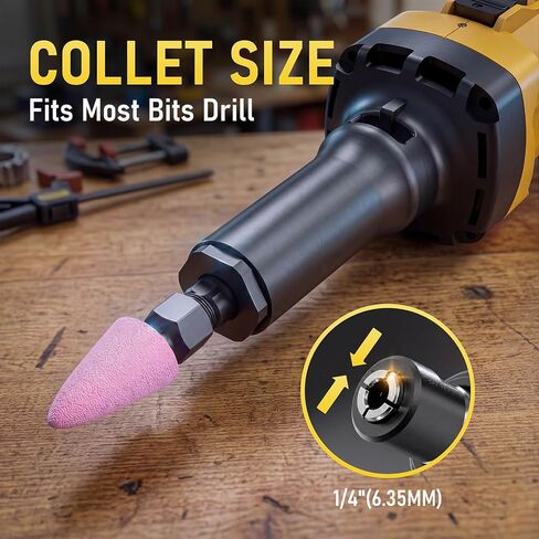 Cordless Die Grinder Compatible With Dewalt 20V MAX Battery, 26500RPM Brushless Motor with 6-Speed Control, 1/4" Collet For Metal Grinding, Wood Sanding, Weld Cleanup & Automotive Repair (NO Battery) in Kuwait